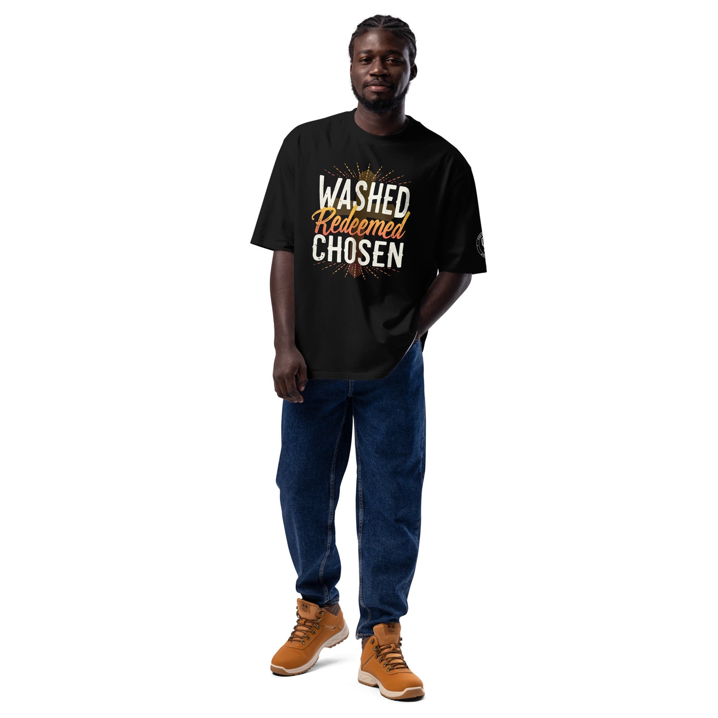 Washed Redeemed Chosen - Oversized heavyweight t-shirt