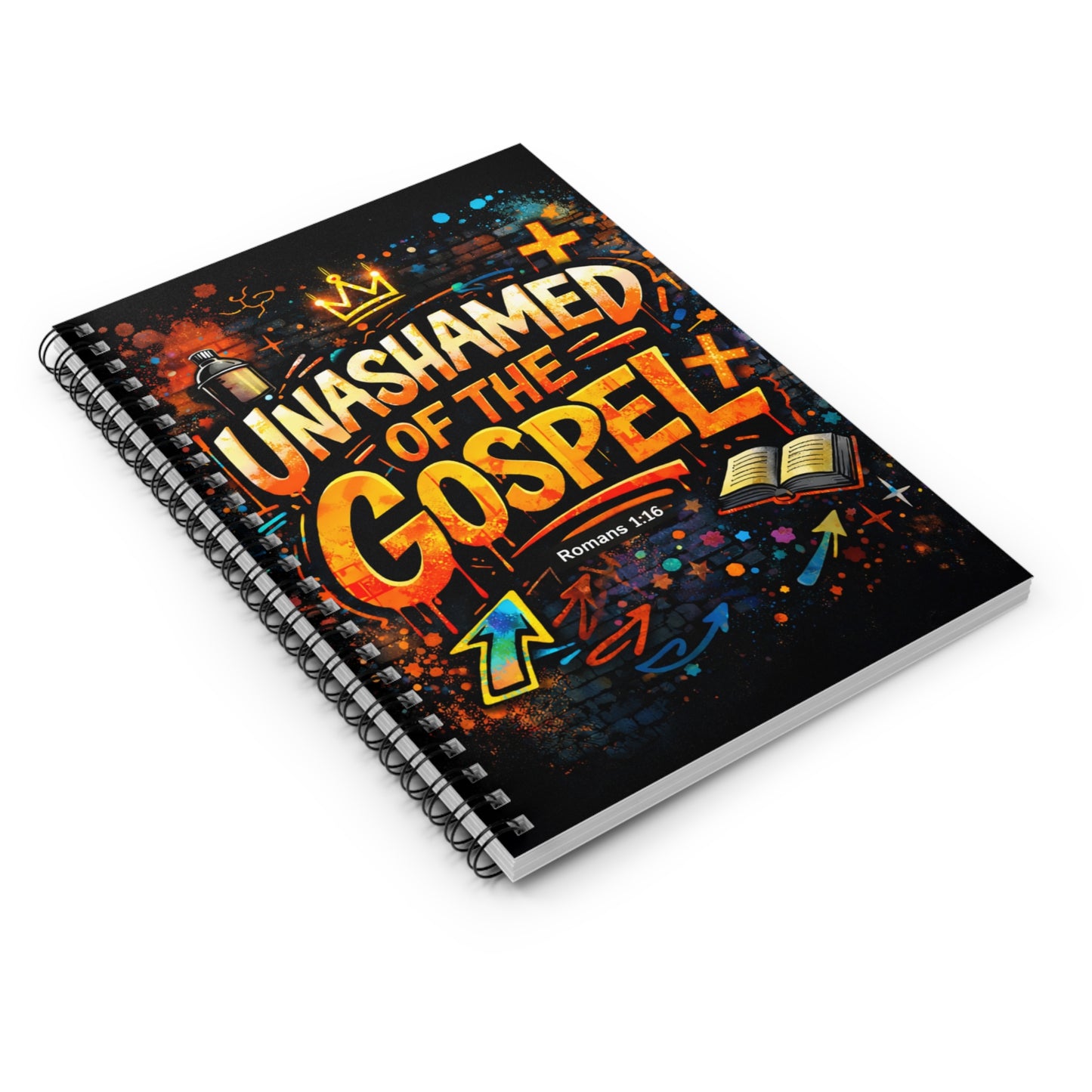 Unashamed of the Gospel Spiral Notebook – Romans 1:16 Christian Street Art Journal
