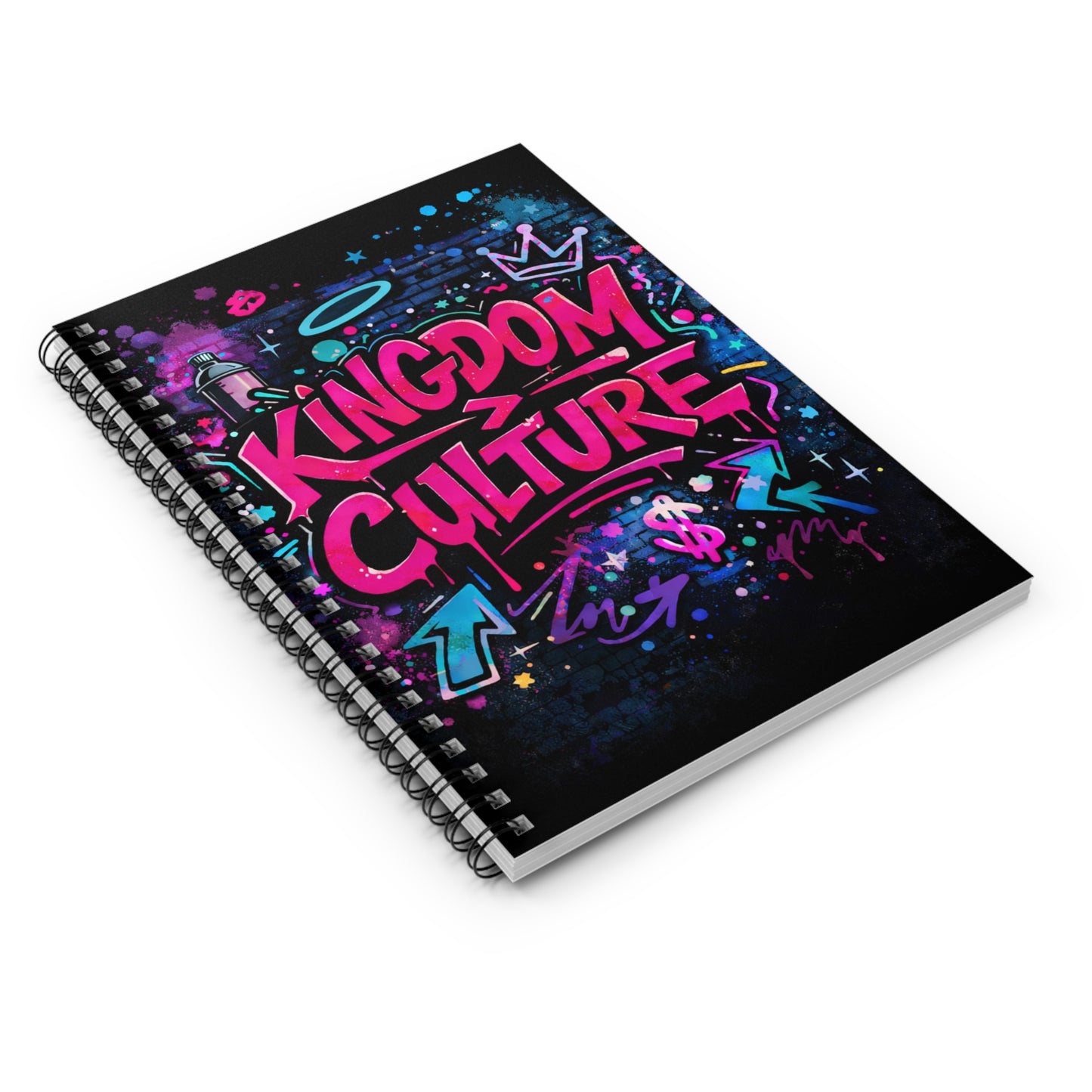 Kingdom > Culture Spiral Notebook — Graffiti Christian Journal, Bold Urban Note-taking Gift