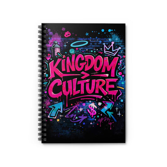Kingdom > Culture Spiral Notebook — Graffiti Christian Journal, Bold Urban Note-taking Gift