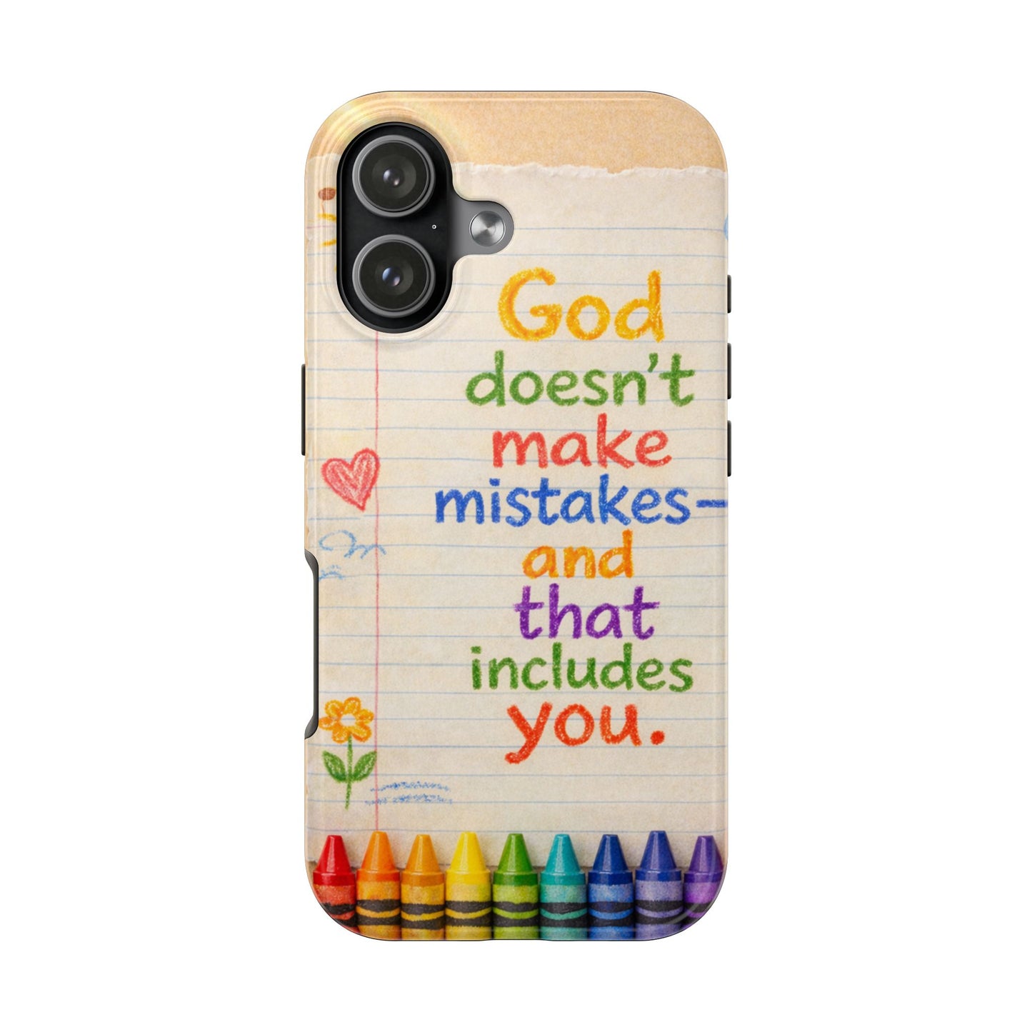 God Doesn’t Make Mistakes Phone Case | Christian Inspirational Scripture