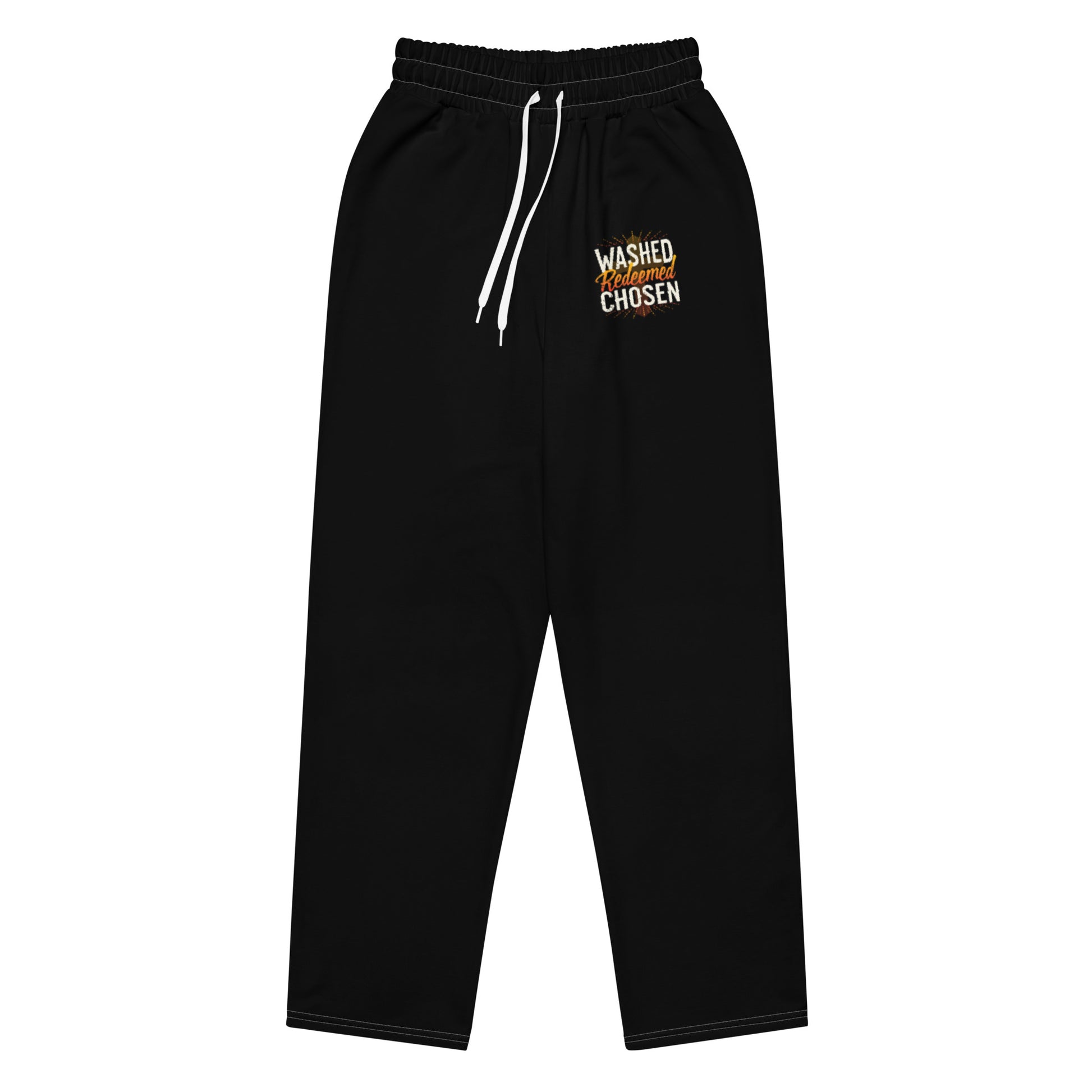 Christian-streetwear-all-over-print-unisex-wide-leg-joggers-royal-front