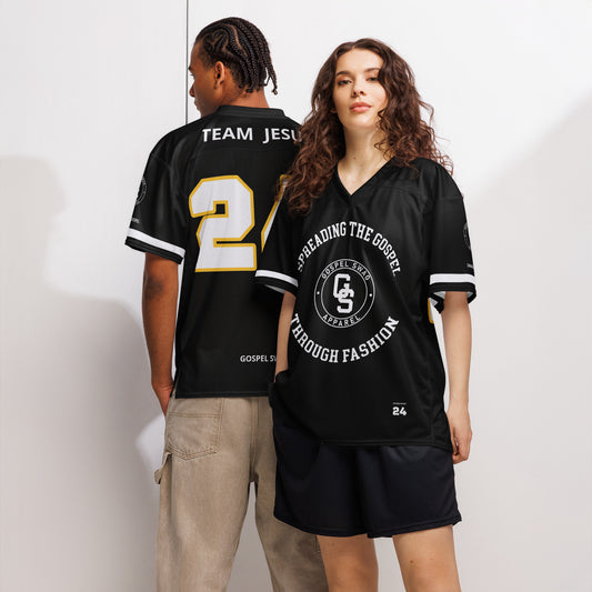 Christian Streetwear -  Gospel Swag Team Jesus Football Jersey