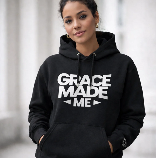Faith-Based Streetwear | Christian Inspirational Hoodie Grace Made Me Hoodie