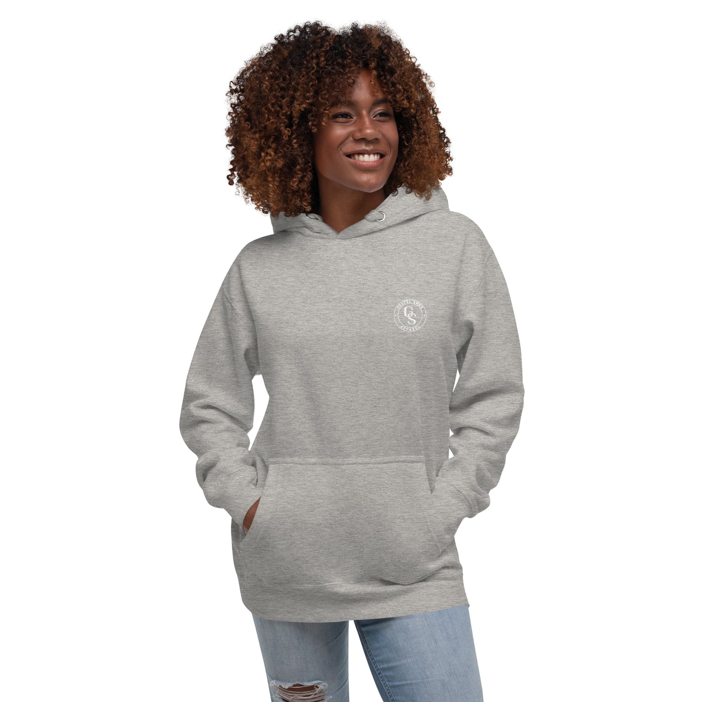 Jesus Loves You Hoodie by Gospel Swag | Christian Streetwear for Everyday Faith Gray Front