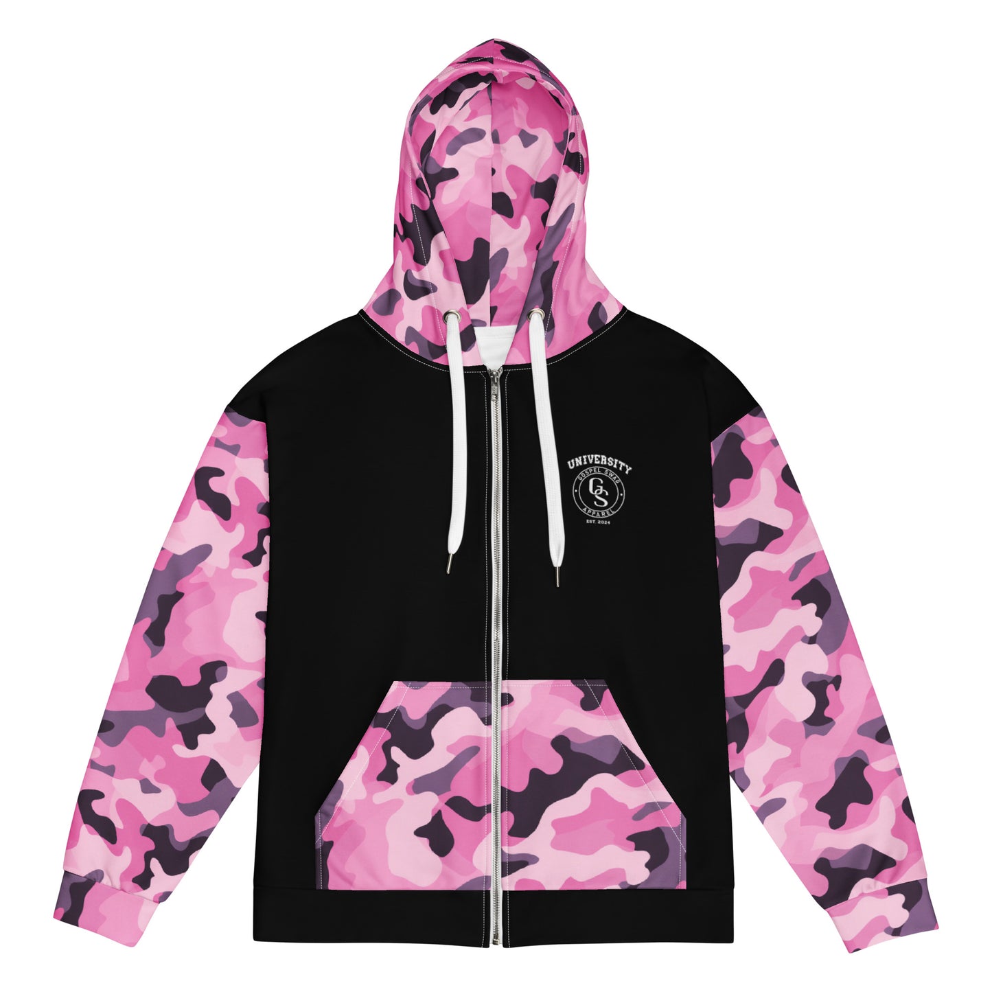 She is Clothed in Strength and Dignity Zip Hoodie – Proverbs 31:25 in Style