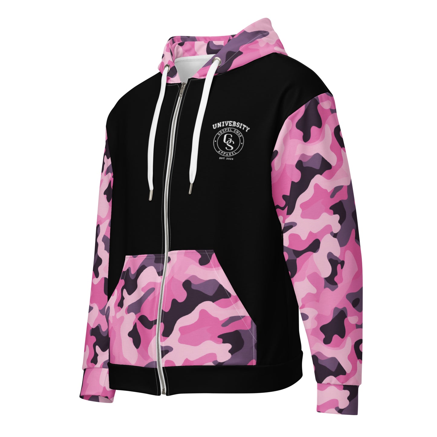 She is Clothed in Strength and Dignity Zip Hoodie – Proverbs 31:25 in Style