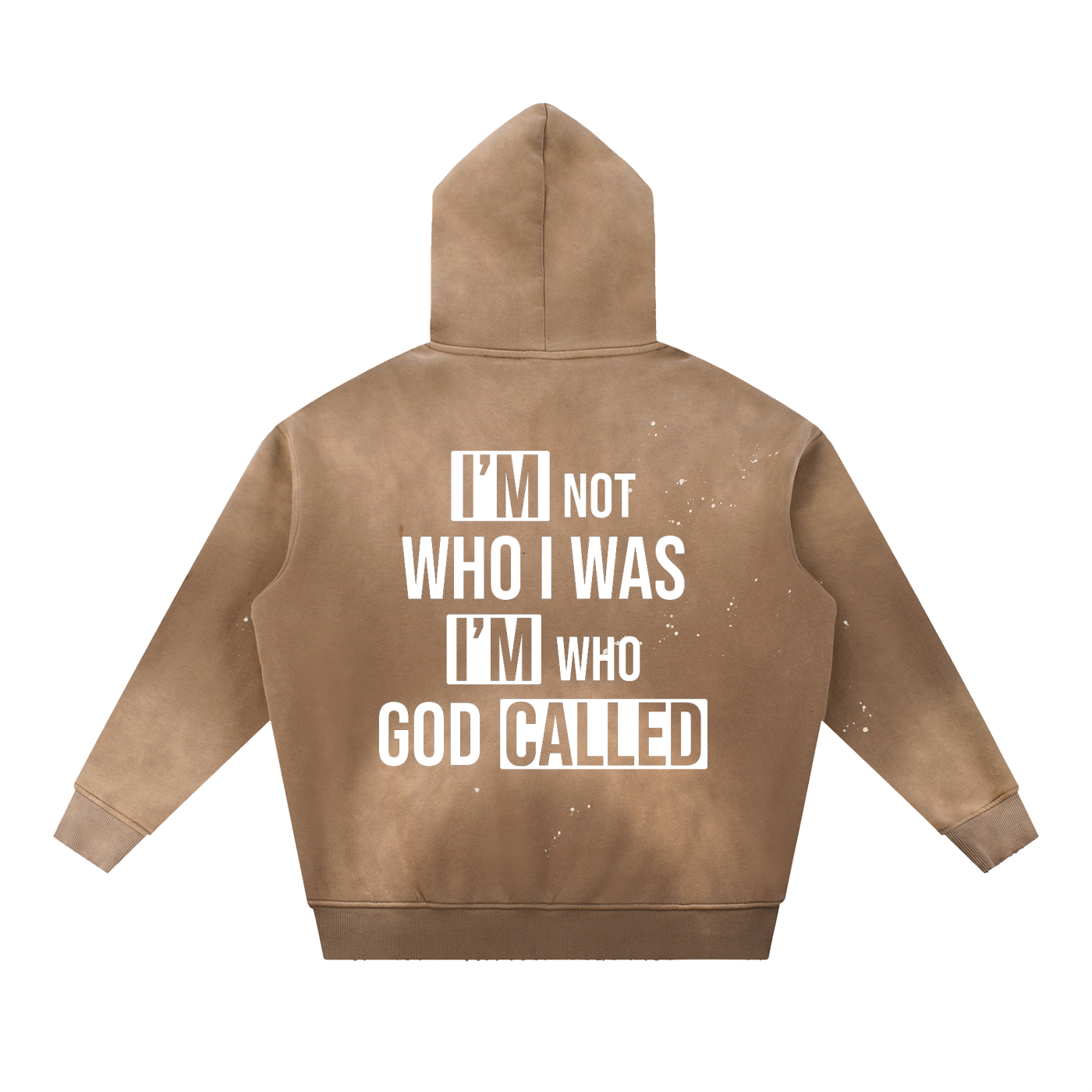 Grace Made Me – Vintage Washed Frayed Fleece Hoodie (Unisex)