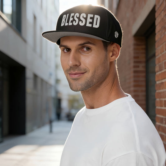 Blessed Embroidered Snapback Hat by Gospel Swag
