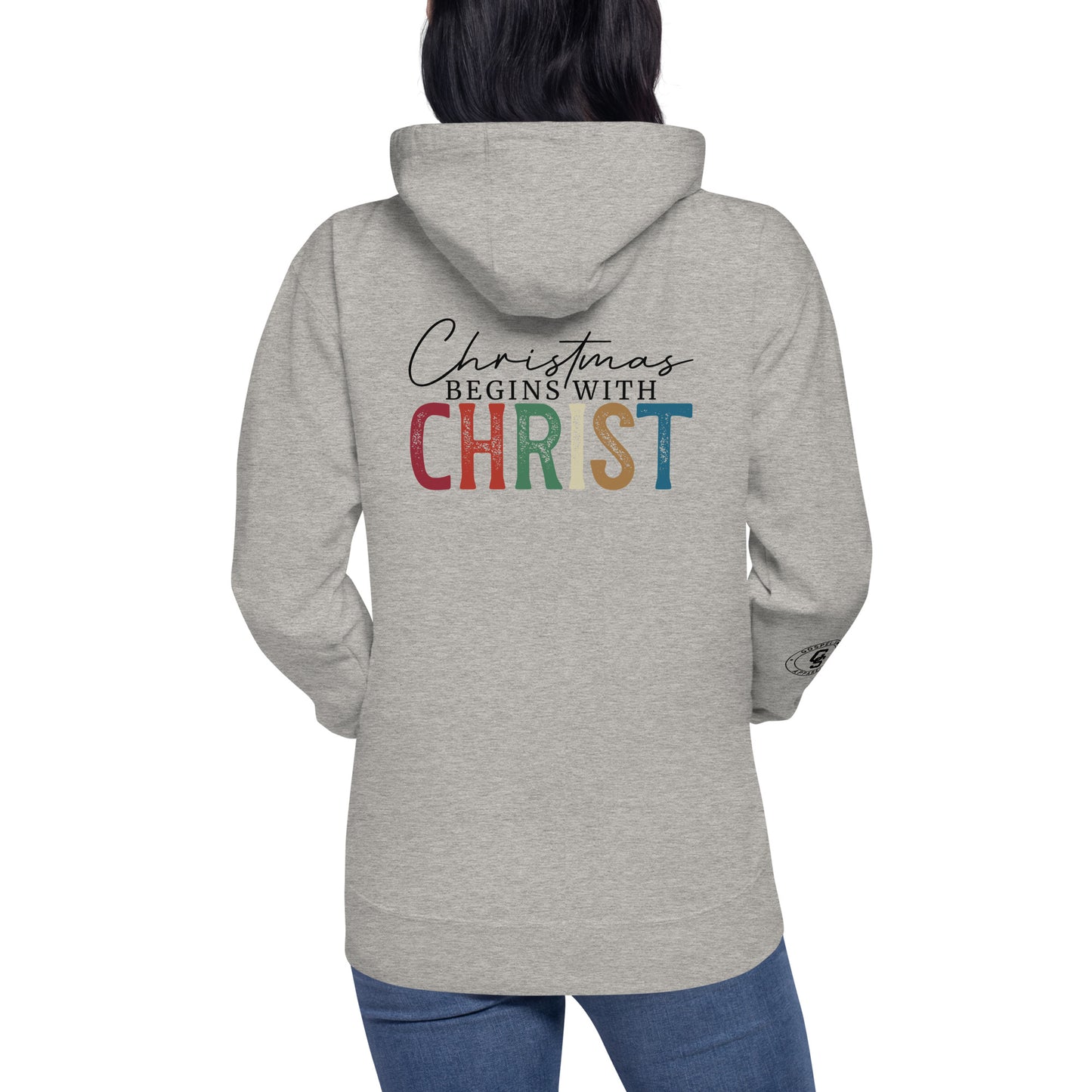Christmas begins with Christ hoodie by Gospel Swag