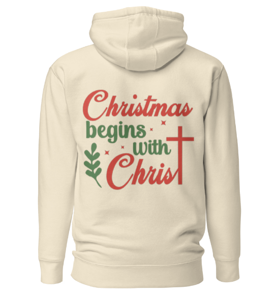 Christmas Begins With Christ Hoodie | Gospel Swag – Faith. Style. Purpose